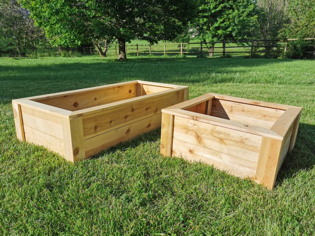 Cedar garden boxes